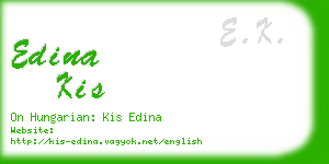 edina kis business card